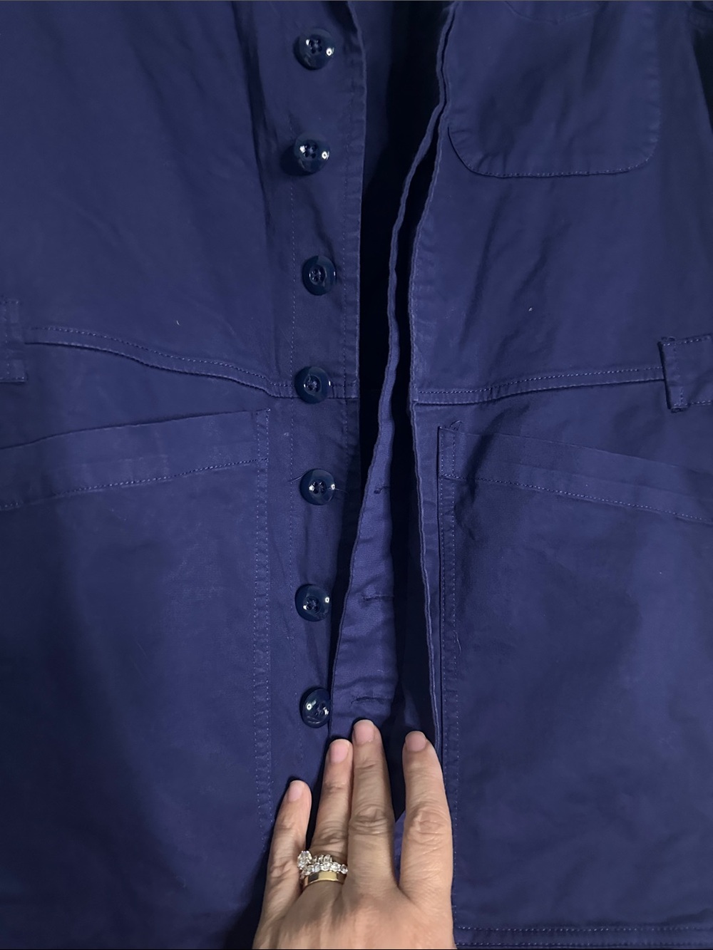 Alex Mill, Standard Jumpsuit in Cotton Twill, Blue, Button down, Small - Picture 7 of 9